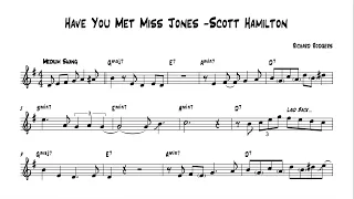 Have You Met Miss Jones - Scott Hamilton (Bb Solo Transcription)