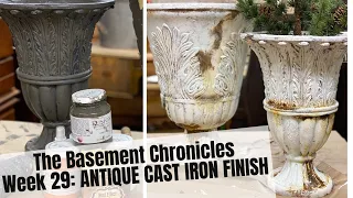 The Basement Chronicles Week 29: DIY  Antique Cast Iron Urns