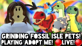 Grinding Fossil Isle Pets! | Playing Adopt Me! |🔴Live🔴| Roblox