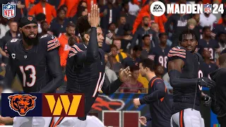 Madden 24 Keenan Allen Bears vs Jayden Daniels Commanders (2025 Updated Roster) 2024 Sim  Game Play