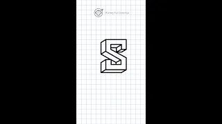 very easy how to draw 3D letter S  3D  S drawing