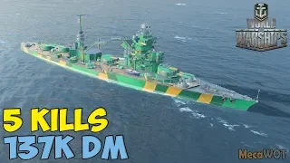 World of WarShips | Lyon | 5 KILLS | 137K Damage - Replay Gameplay 1080p 60 fps