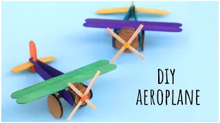 How To Make Aeroplane using Ice Cream Stick & Cardboard | DIY Aeroplane Craft