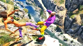 GTA 5 CLIFF Ragdolls Compilation #2 (Euphoria physics Funny Moments)