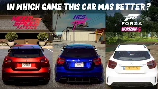 NFS Payback vs NFS Heat vs Forza Horizon 5 - Mercedes-AMG A45 -  Sound & Speed Comparison