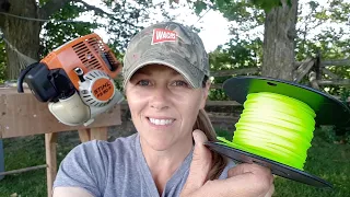 How I Restring our Weed Eater (STIHL Bump Action Model FS 90R)