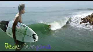 Dede suryan dan lokal surfing di spot baru karang pamulang || karang pamulang fun wave