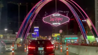 LAS VEGAS | DOWNTOWN FREMONT NIGHT DRIVE  Through the Las Vegas Strip!| Vegas Star Shining