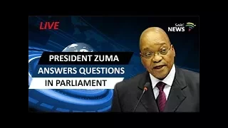 Jacob Zuma answers questions in Parliament