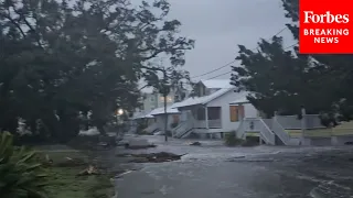 Flood Waters Rise In Cedar Key, Florida As Hurricane Idalia Makes Landfall