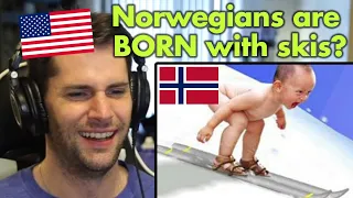American Reacts to This is NORWAY (very funny)