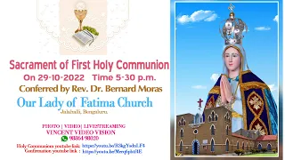 First Holy Communion Ceremony | Live at Our Lady Fatima Church Jalahalli
