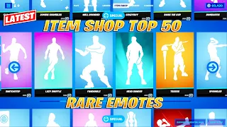Latest Top 50 Rare Item Shop Emotes! Fortnite