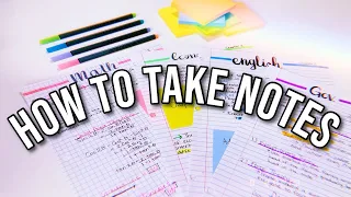 HOW I TAKE NOTES | Note-taking & study tips