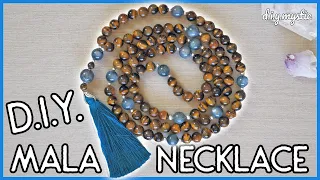108 Bead Mala Necklace Tutorial |  Mala Necklace DIY |  DIY Mala Tassel Necklace | How to Make  Mala