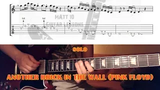 Another Brick In The Wall GUITAR SOLO | LESSON TAB TUTORIAL COVER