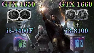 GTX 1650 + Core i5 9400F vs GTX 1660 + Core i3 8100 | Tested in 16 PC Games 1080p 1440p 4K