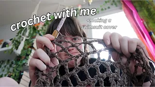 crochet with me vlog - crocheting a swimsuit cover for summer