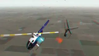 3D Simulation of a Robinson R44 Helicopter in a Negative G tail boom strike.