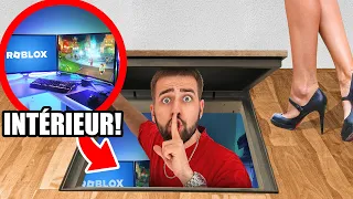 J'ai Construit Une PIÈCE SECRÈTE GAMING Chez Mes PARENTS ! Dans le sol de la maison !