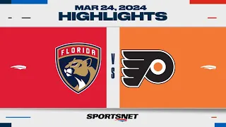 NHL Highlights | Panthers vs. Flyers - March 24, 2024