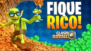 Consiga Muito OURO e GEMAS GRÁTIS com essa ESTRATÉGIA no Clash Royale!