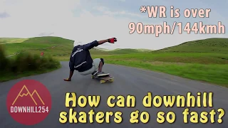 Why can downhill skaters go really fast without wobbling or crashing?