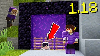 TROLLEI MEU AMIGO E ME ESCONDI DENTRO DO PORTAL DO NETHER NO MINECRAFT 1.18 - Creative Squad II 17