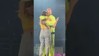 Maluma took and hug a fan on stage during performance #shorts #maluma