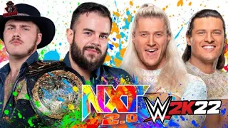NXT 2.0 PRETTY DEADLY vs JOSH BRIGGS & BROOKS JENSEN UK TAG TITLE MATCH WWE 2K22