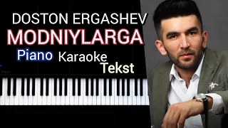 Doston Ergashev Modniylarga Piano Karaoke Tekst song lyrics