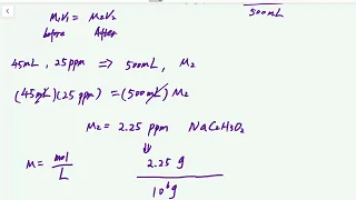 How to calculate formal concentration from ppm to molar in a dilution problem