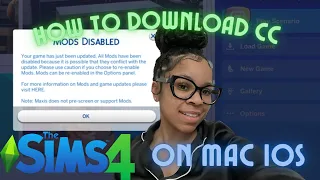 HOW TO DOWNLOAD MODS & CC ON SIMS 4 for MAC iOS