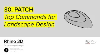 30. PATCH | Rhino Commands for Landscape Design