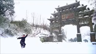 Training under snow in wudang and shaolin