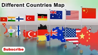 Different Countries Map Comparison | 3D Map