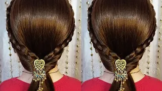simple and easy hairstyle for girls | beautiful hairstyle for party | creative hairstyle