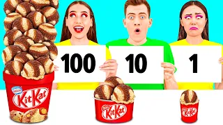 100 Шарів їжі Челендж | Смішні ситуації з їжею PaRaRa Challenge