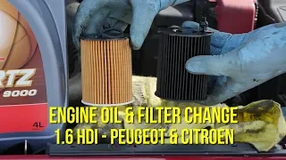 1.6 HDI Engine oil and filter change