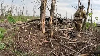 Clearing the trenches of the occupiers in the vicinity of Bakhmum #ukraine #ukrainewar #donbas