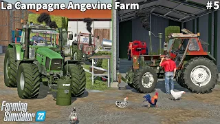 Animals Care, Picking Up & Storage Hay Bales Using Fiatagri │La Campagne Angevine│FS 22│Timelapse#5