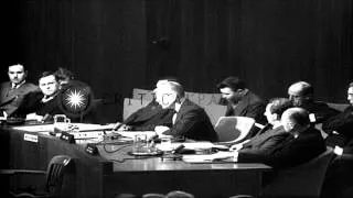 At a UN Security Council session held in Lake Success, Alexander Cadogan speaks a...HD Stock Footage