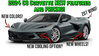 COOLING CHANGES on the 2024 C8 Corvette Stingray, ERAY, and Z06? ALL of the 2024 features!