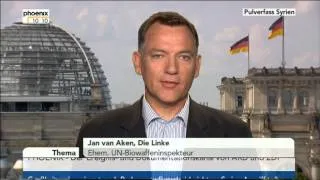 Syrien: Jan van Aken im Gespräch am 30.08.2013