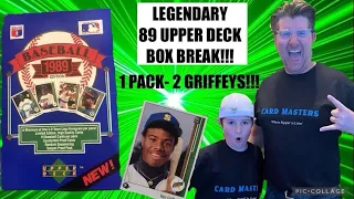 1989 UPPER DECK BOX BREAK! 2 KEN GRIFFEY JR. ROOKIES - 1 PACK!  Low Series.