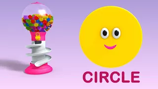 Learn Shapes with Color Gum Balls - Shapes Videos Collection for Children