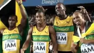 Jamaica Win 2012 Olympic Mens 4x100m Relay Final Gold Medal New World Record