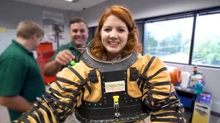 I wore a Mars space suit and it was exhausting