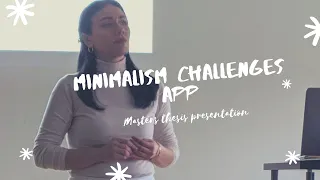 MINIMAL APP // MASTERS THESIS PRESENTATION