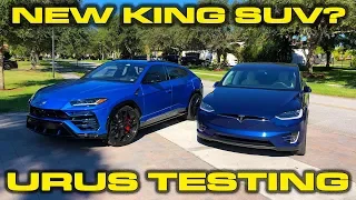 Lamborghini Urus Launch Control VBOX 1/4 Mile Testing - AMAZING 0-60 time!  Can it beat the Model X?